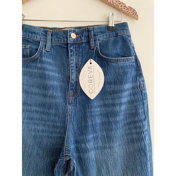 TRIARCHY High Rise Mrs Triarchy Straight Leg Jeans in Medium Indigo Size 29 NEW - Picture 4 of 10